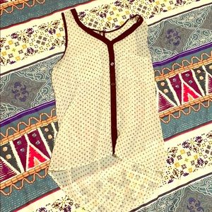 Sheer black and white tank top